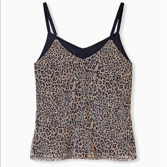 Nwt Torrid leopard Lurex Swing Cami - Picture 2 of 4